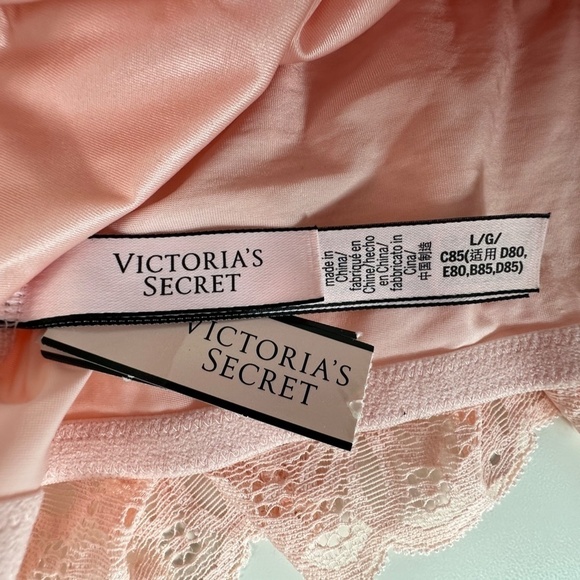 NWT Victoria"s Secret Off The Shoulder Lace Bralette Bra Top Winter Rose Large - Picture 8 of 9